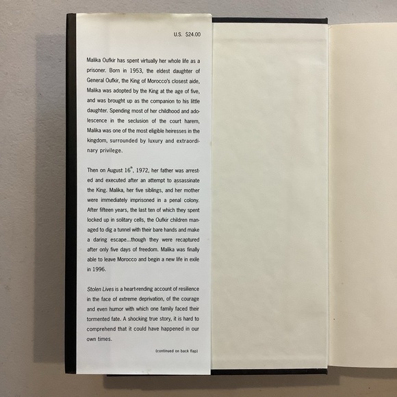 Stolen Lives by Malika Oufkir and Michèle Fitoussi Hardcover Book - Picture 2 of 6